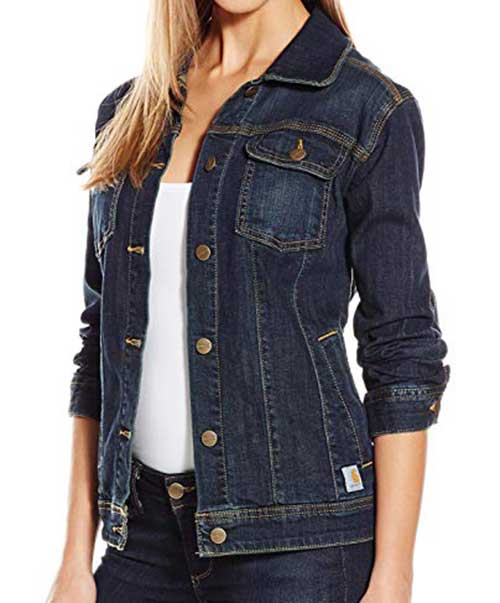 Carhartt women's brewster 2025 denim jacket