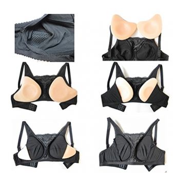 Pocket Bra with Silicone Breast Forms Pads Boob for Crossdresser