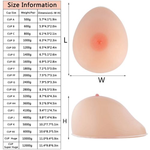 Silicone Breast Forms for Crossdresser Prosthesis Mastectomy by