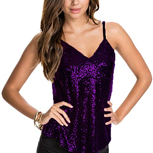 Sequin V Neck Spaghetti Sweet Party Top (5 Colors) | Boutique