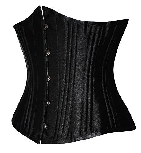 Camellias 26 Double Steel Boned Corset Heavy Duty Waist Training Shaper ...