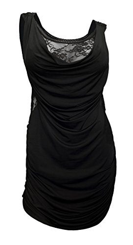 Plus Size Sexy Laced Mini Cocktail Dress Black | Crossdress Boutique