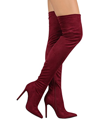 Crossdresser Thigh High Stretch Over Knee Boot 7 Colors Large Sizes